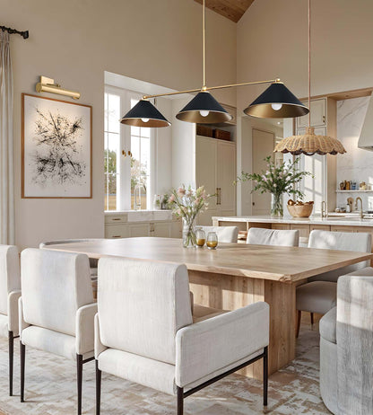Liora Black Three Light Pendant