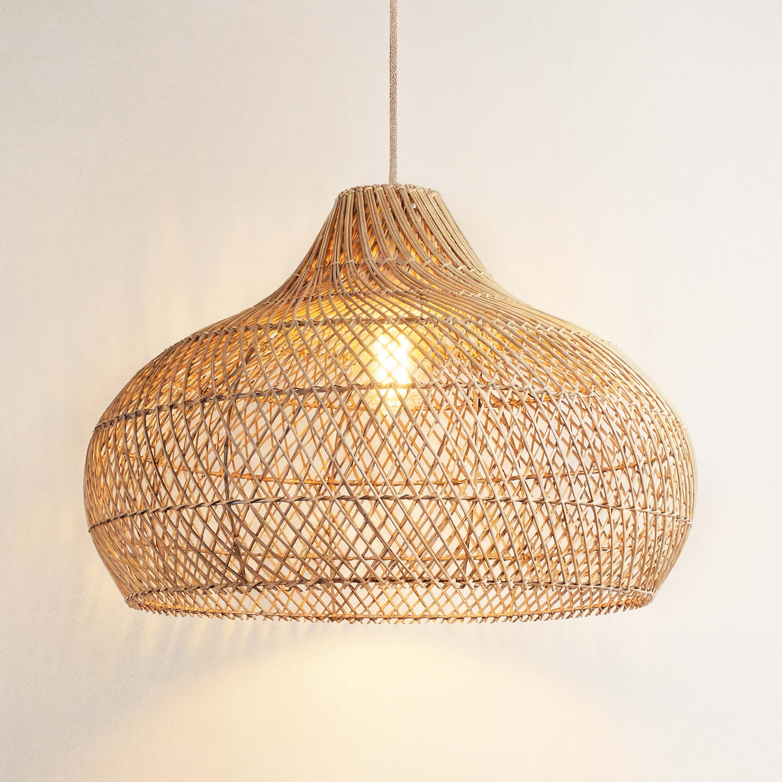 Latigo Rattan Pendant Light