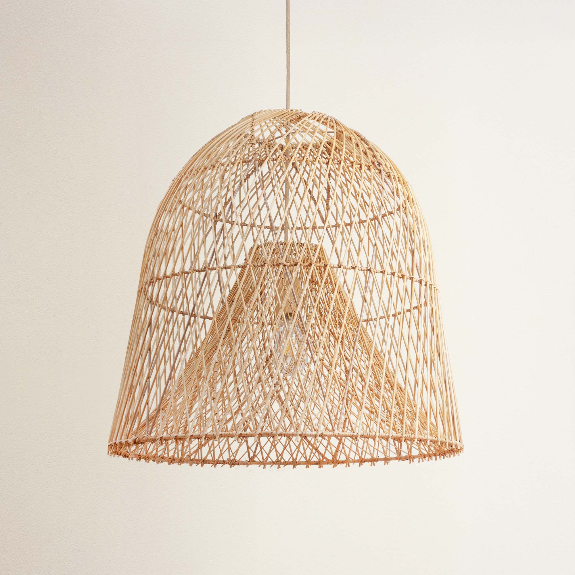 rowabi cover santana woven rattan pendant light off