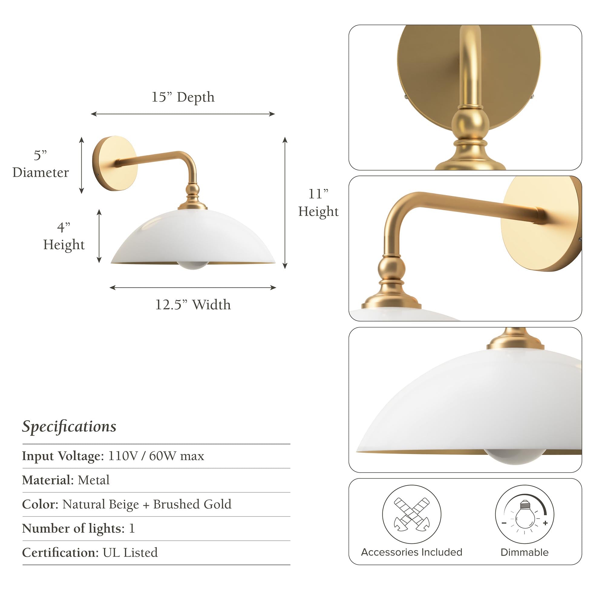 Cuenco Dome Sconce