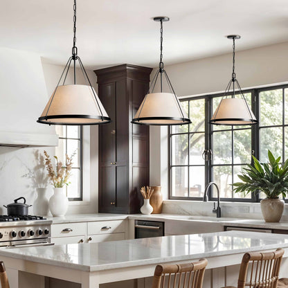 Scintilla Black Fabric Pendant Light