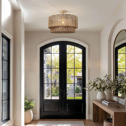 rowabi luminous pendant light for hallway flush mount setting