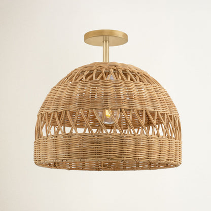 Radiant Rattan Pendant Light
