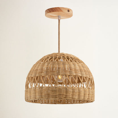 Radiant Rattan Pendant Light
