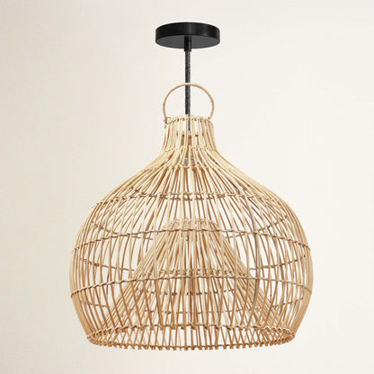 Serena Rattan Dome Light