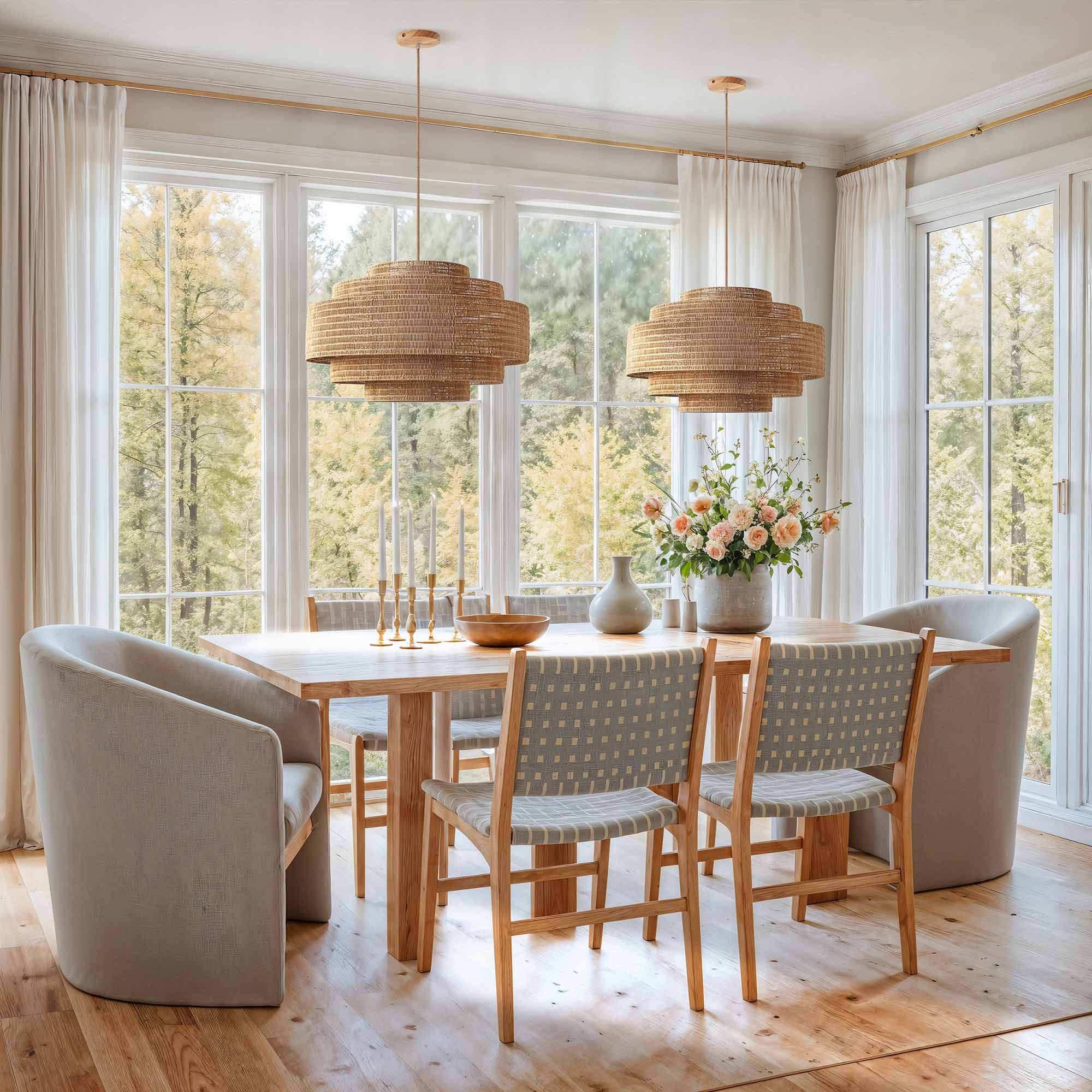 Starry Rattan Pendant Light