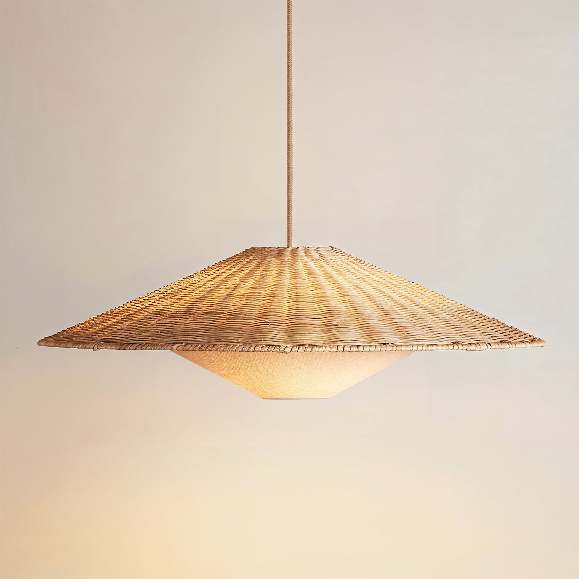 rowabi sunny rattan pendant light on