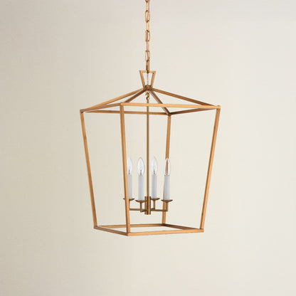 seraphine lantern gold pendant light fixture